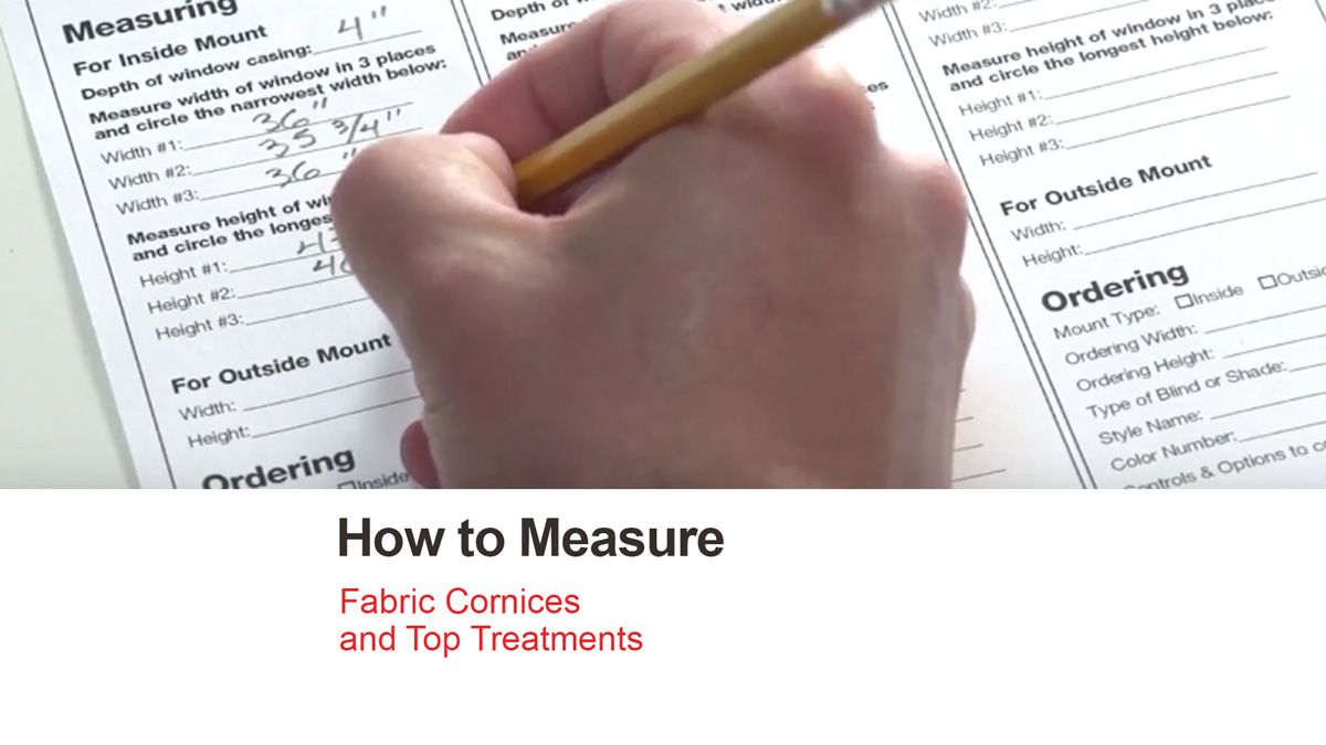How to Measure Fabric Cornices and Top Treatments